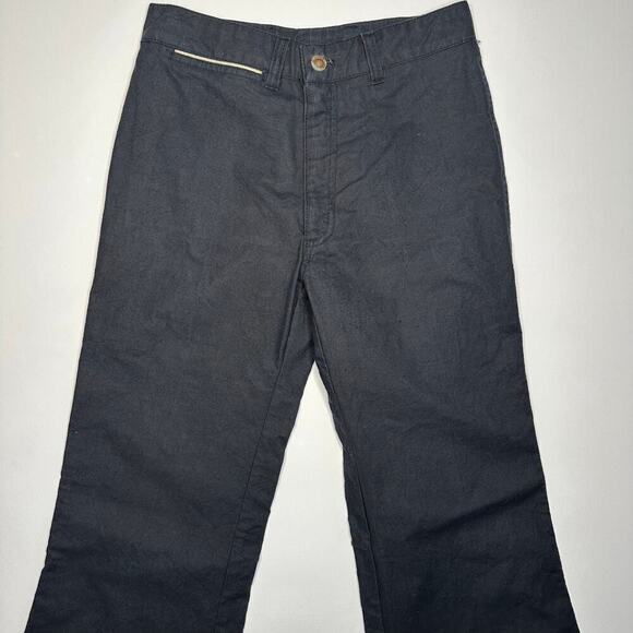 Vintage 1970’s Wings of California Black Cotton Flare Leg Jeans with Doves - Picture 6 of 8